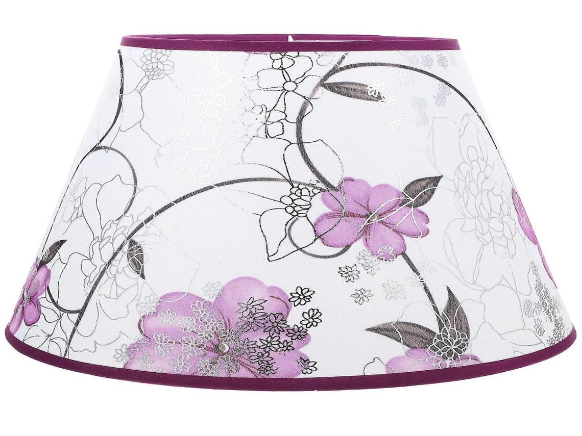 Lurelia Abajur De Tecido Vintage Chinês, Para Candeeiro De Mesa E Chão, Soquete E27, Roxo, 28x28x19,3 Cm