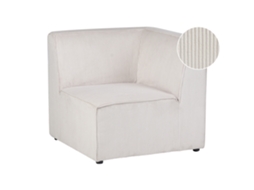 Módulo Esquinero Derecho Beliani Lemvig De Pana Beige 83x83x78