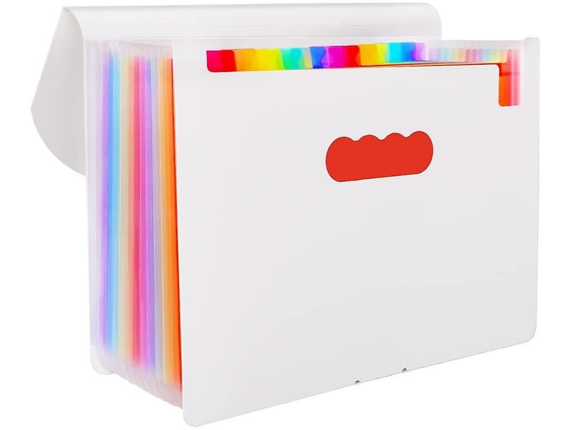 Lurelia Pasta Expansível A4/carta, Com 13 Bolsos, Em Plástico E Pvc, À Prova De Água E Fecho, Para Documentos E Escritório