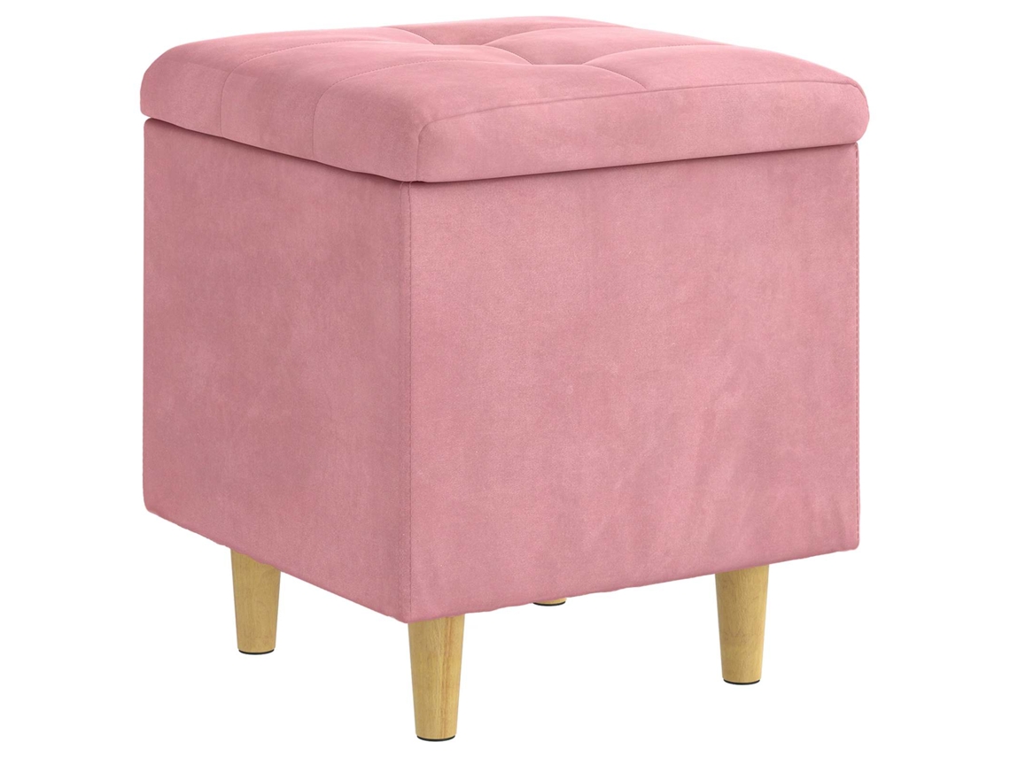Maison Exclusive - Otoman Com Armazenamento Rosa 40 X 40 X 45 Cm Veludo