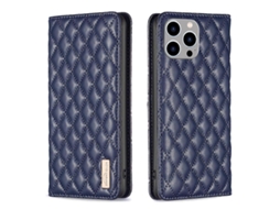 Capa De Couro Magnética Com Estampa De Diamante Para Iphone 16 Plus