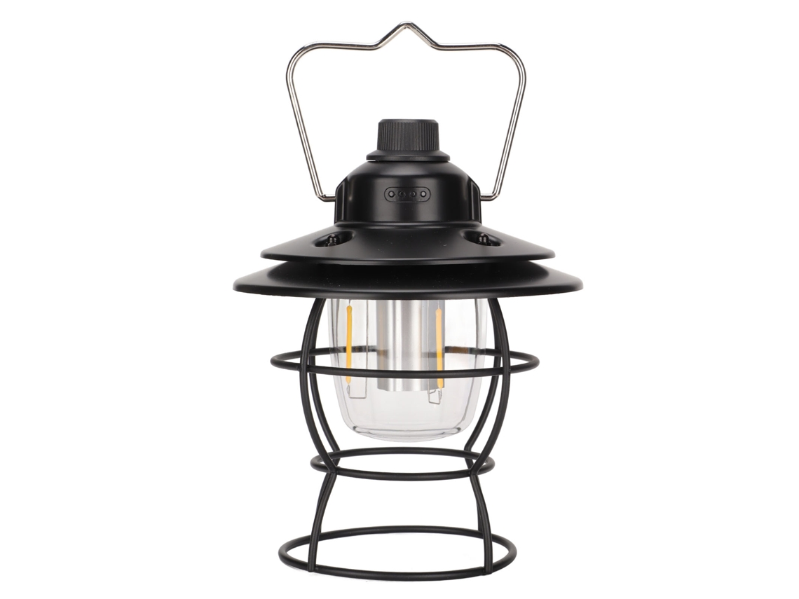 Rebe-linterna De Camping Vintage Led Com 3 Modos De Luz, Carga Usb, Alça E Brilho Ajustável, Portátil Para Exterior E Tendas
