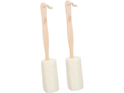 Lurelia Kit De 2 Buchas Vegetais De Banho De Cuidado Corporal, Cabo Longo, Escovagem A Seco E Limpeza Profunda