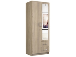 Topeshop Romana 80 Son L Quarto Guarda-roupa/closet 5 Prateleiras 2 Portas Tampo de Carvalho E Loja (s)