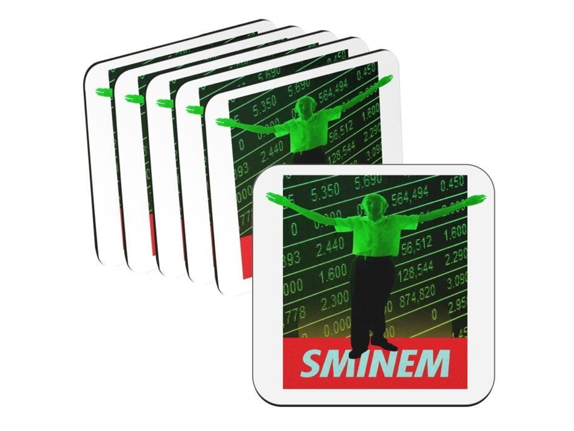 Cork Coasters Pacote com 6 Sminem Criptomoeda Negociação Blockchain Finanças Negócios Bitcoin Humor Meme Internet FABULOUS