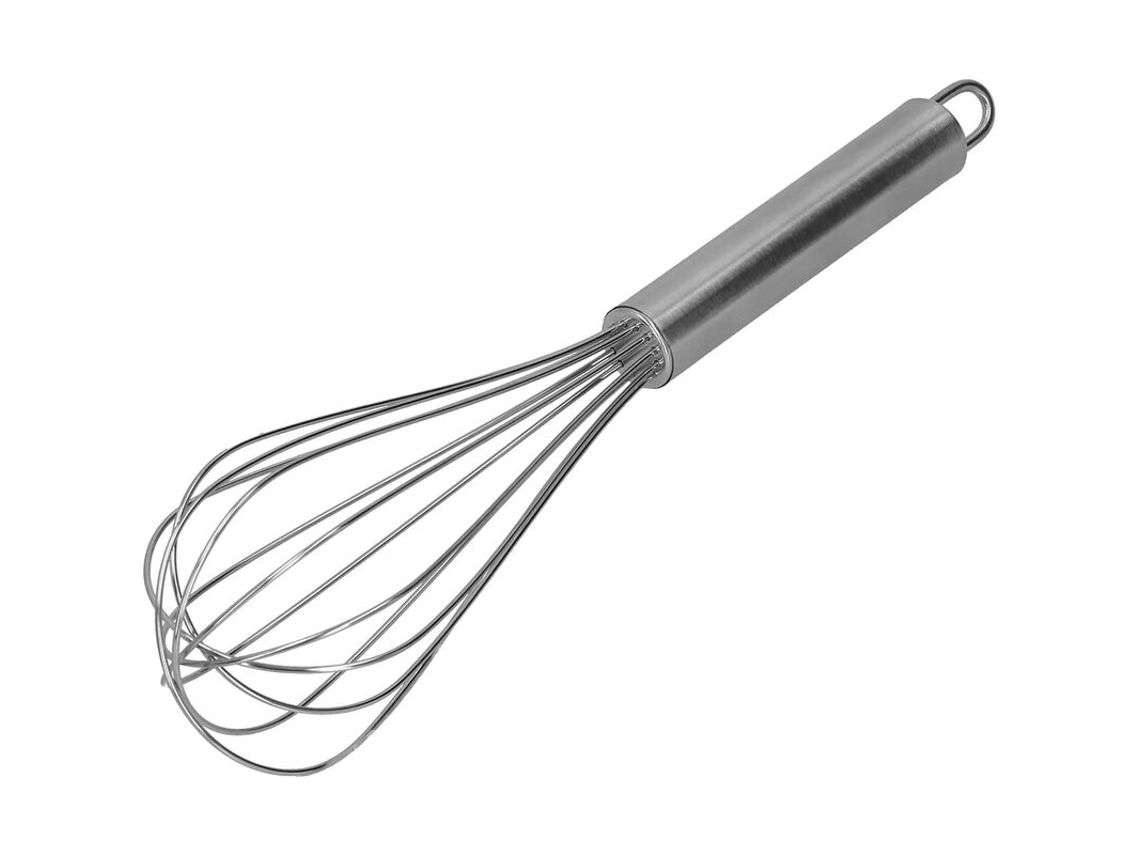 Conjunto De 2 Batedores De Arame Em Aço Inoxidável Com 6 Fios, Batedor Manual, Batedor Para Confeitaria(20 Cm, Prateado)