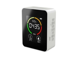 Detector De Co2 No Ar Dióxido De Carbono Produção Agrícola Monitor De Co2 Com Efeito Estufa Branco, Modelo Branco Slowmoose