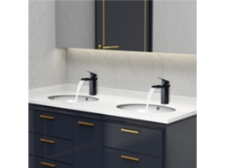 2x Cachoeira Misturador Da Bacia Preto Torneira Do Banheiro De Bronze Ajustável Quente E Frio Design Elegante