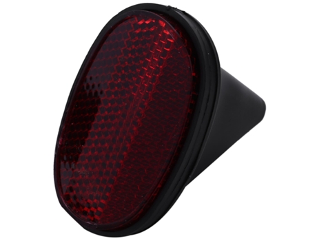 1 peça refletor de cauda traseiro de bicicleta guarda-lamas oval aviso vermelho preto