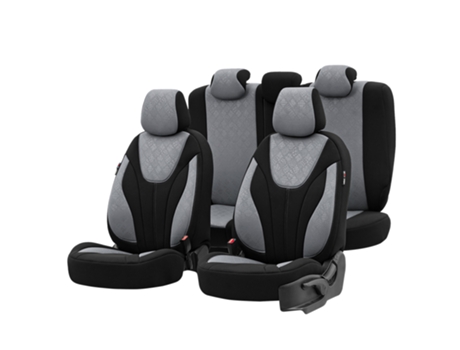 Conjunto Completo de Capas para Assentos OTOM Completa Universal Design Ruby Cor Preto/Cinza