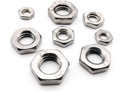 Conjunto De Porcas Sextavadas, Finas Em Aço Inoxidável 304, Cor Prata,