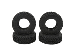 Mali 4 Pneus de Borracha Rc Resistente Ao Desgaste para Carro de Escalada Fms Fcx24 1/24 Preto