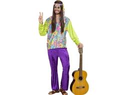 Fantasia masculina de veludo roxo hippie