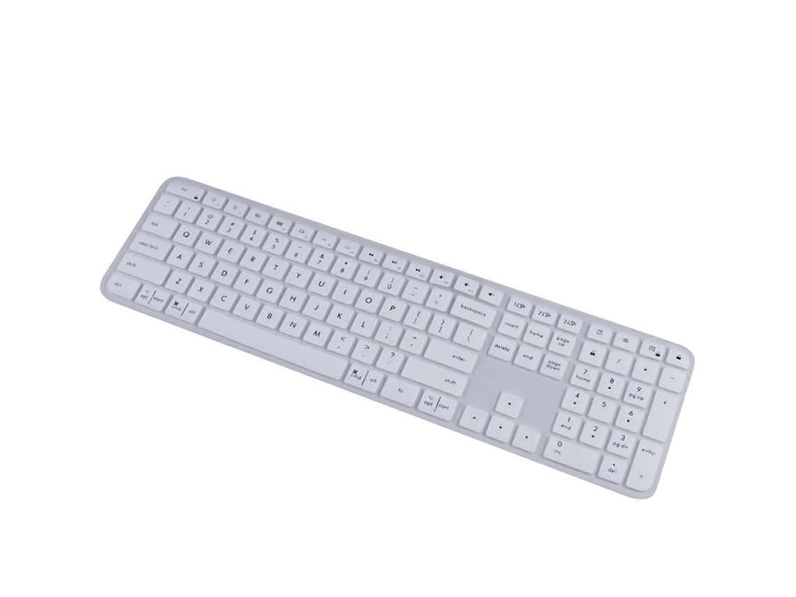 Capa De Teclado Para Teclado Sem Fio Craft Mx Keys, Silicone, Ergonômica, Branca Ly Ebike
