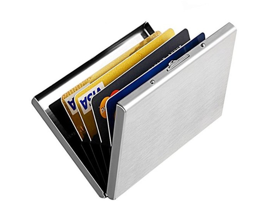 Carteira De Crédito Solidchoice - Bloqueador Rfid - Design Slim - Aço Inoxidável - 6 Furos Em Pvc - Leve - Dimensões 9,2 Cm X 6,2 Cm X 1,2 Cm - Cartei