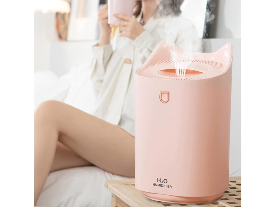 Umidificador Aramox 2l, De Mesa Usb Com Névoa Fina, Luz Ambiente, Múltiplos Modos Pulverização