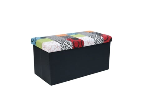 Puff Duplo com Arrumação Tampo Patchwork