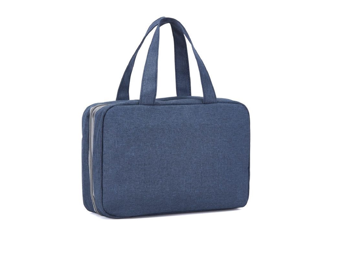 Bolsa De Cosméticos Portátil Impermeável Com Gancho, Mochila De Armazenamento De Toiletries Para Viagem, Azul