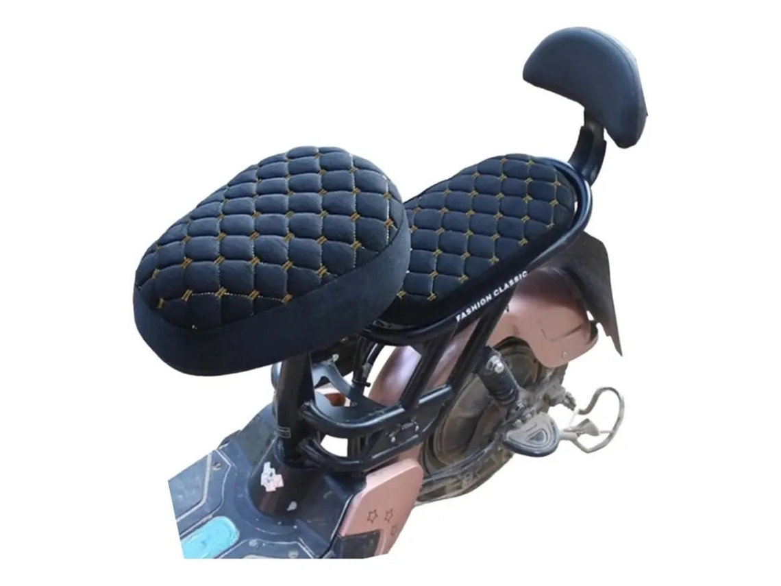 Capa Para Assento De Scooter Elétrica Com Almofada Forrada, Preta.