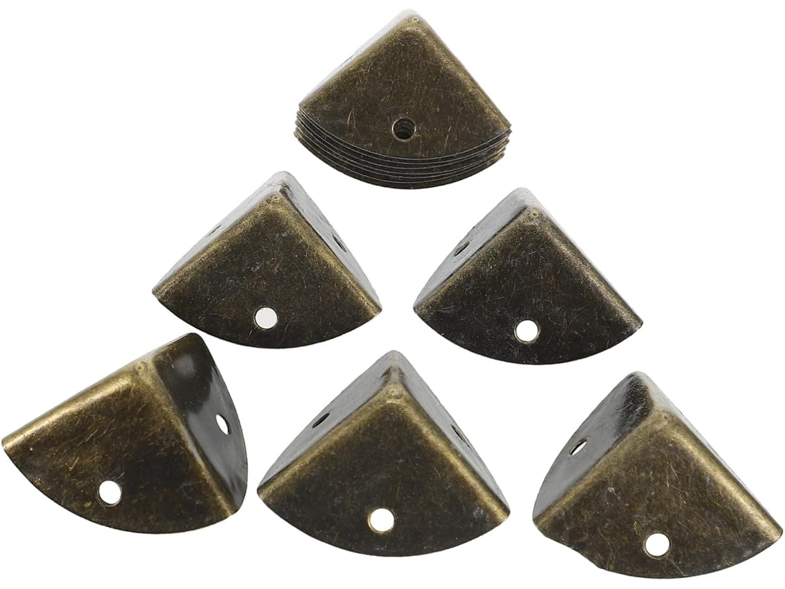Conjunto De 12 Protetores Canto Vintage Em Cobre Para Móveis Design Retrô, Resistentes À Ferrugem, Ideais Para Caixas E