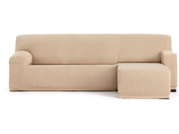 Capa de Chaise Longue Direita para Braço Curto EYSA Premium Troya Tecido Elástico (310 x 110 x 110 cm - Poliéster e Algodão - Beige)