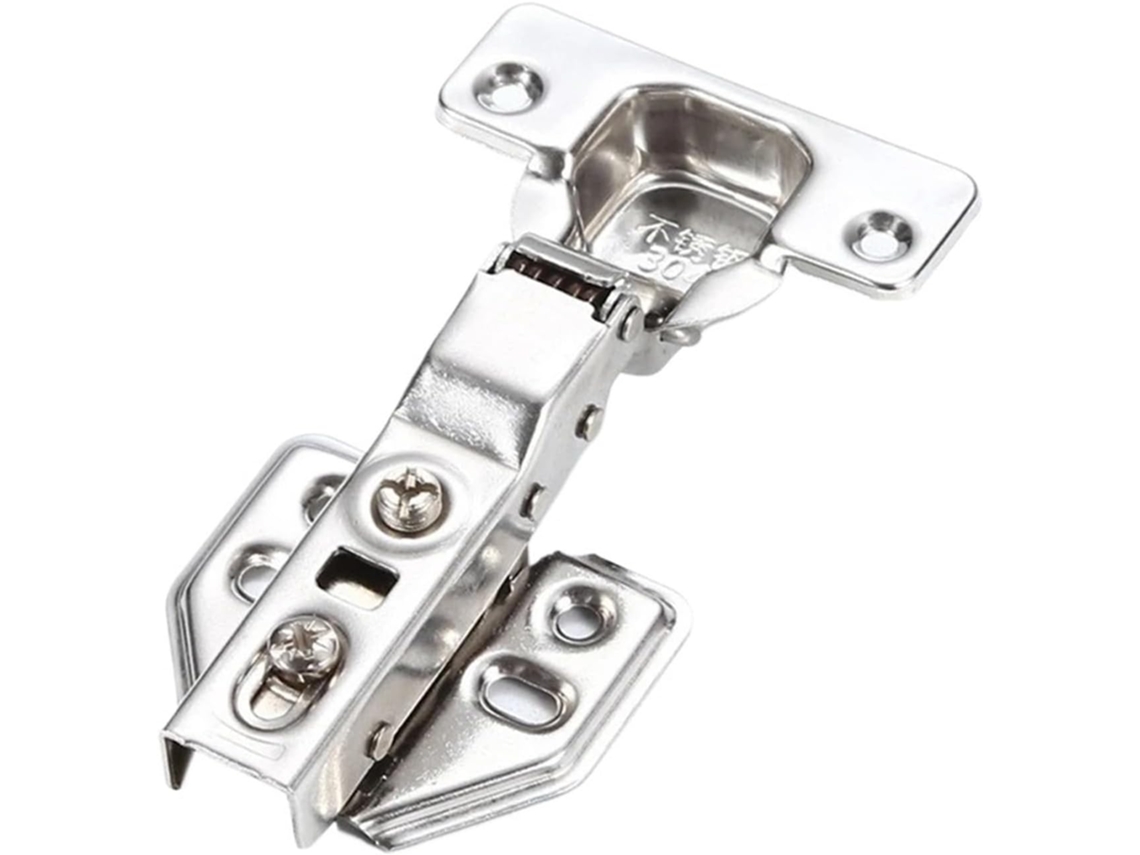 Dobradiças Para Armário, 4 Peças, Aço Inoxidável, Hidráulicas, Com