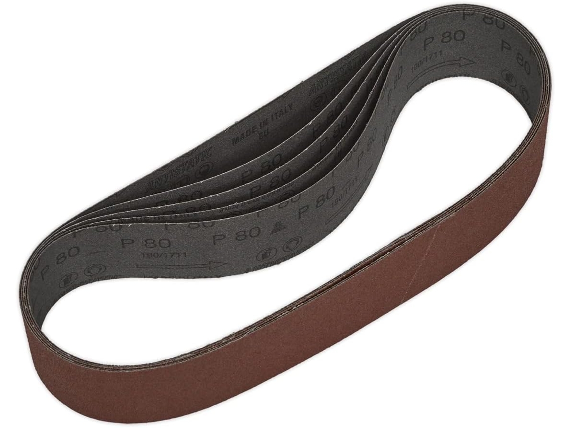 Sb007 Pacote Com 5 Cintas Abrasivas, Grão 80, 50 X 686 Mm