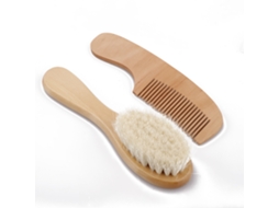 Pincel De Cabelo De Madeira Ecológico Suave Para Bebê E Lactente