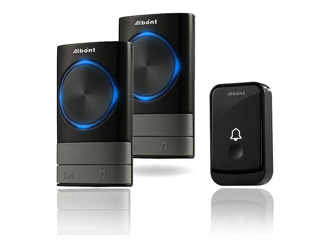 Campainha Sem Fio com 45 Melodias, 5 Níveis de Volume, À Prova Dágua Ip55, Alcance de 300 Metros, Flash Led e 2 Receptores de Tomada. Brilviber_ptg