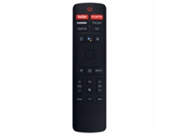 Comando Remoto Infravermelho Para Tv Compatível Com Vu E Hisense Erf3l69v, Sem Voz, Sem Configuração