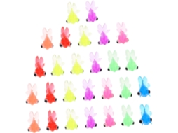 Conjunto de 30 Miniaturas Flutuantes de Peixinhos Dourados Simulados em Tpr Transparente Multicolorido para CHABERLU