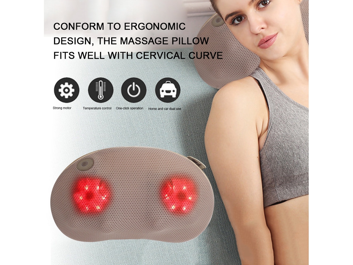 Lurelia Almofada Massageadora Cervical Com Calor Para Ombros Casa E Carro Conforto Diário
