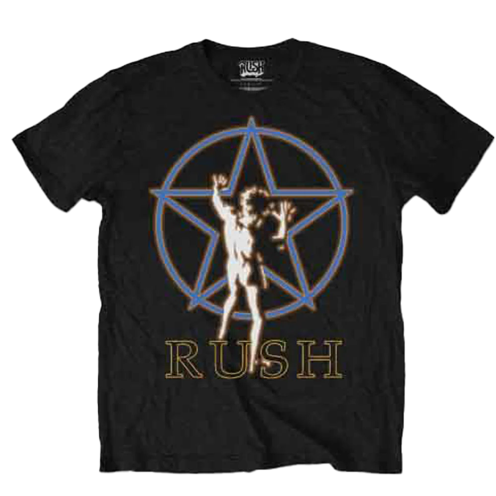 Rush Starman Glow T-shirt Unisex Rockinstone Size:m