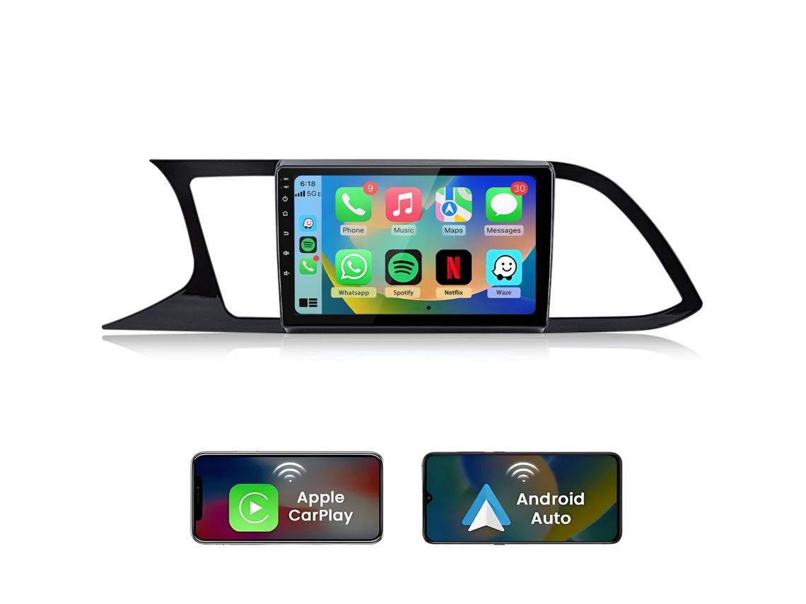 Rádio Automotivo Android 15 Junsun Para Seat Leon 3 (2012- 2020) | Auto Carplay | 4gb+64gb | Plug And Play | Gps | Swc