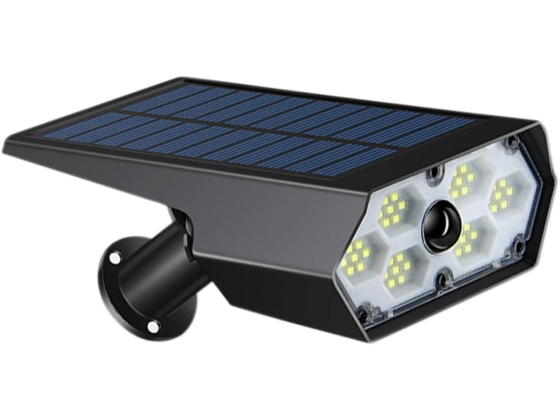 Luminária De Parede Solar À Prova D'água Com Sensor De Movimento, Ideal Para Iluminação Externa Em Jardins E Calçadas.