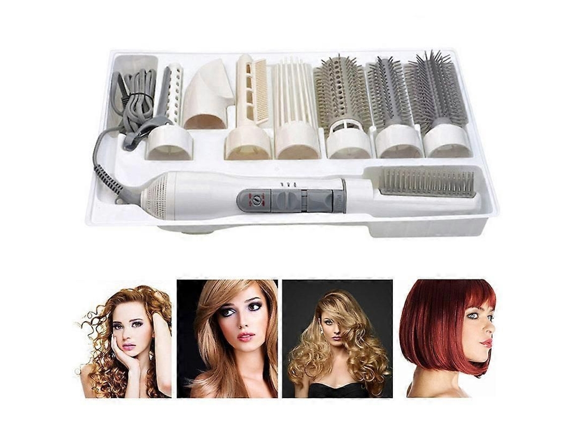 Secador de Cabelo Profissional 8 em 1 com Modelador de Cachos. TAISHENGDA