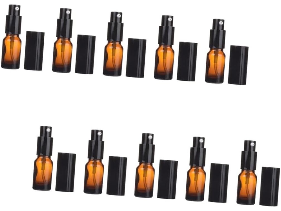 De 10 Frascos De Vidro Marrom Vazios Para Perfume, Ideais Para Embalagens De Cosméticos.