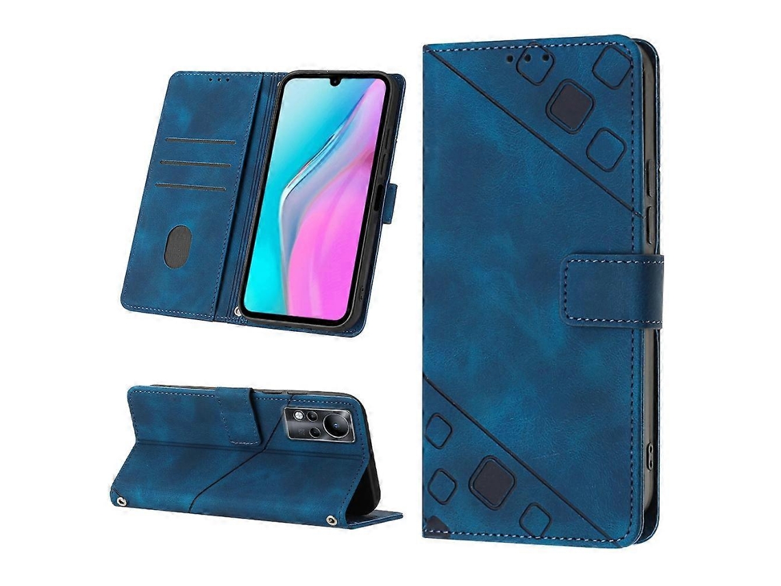 Capa De Celular Em Couro Texturizado Com Toque Aveludado Para Infinix Note 11