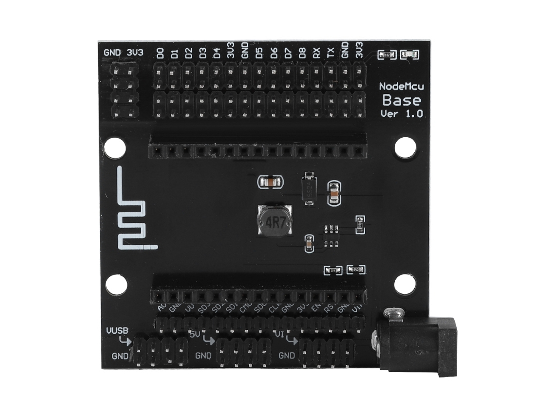 Placa De Desarrollo Nodemcu Lua Esp8266 Wifi Con Placa Base Expansora De Metal Negro