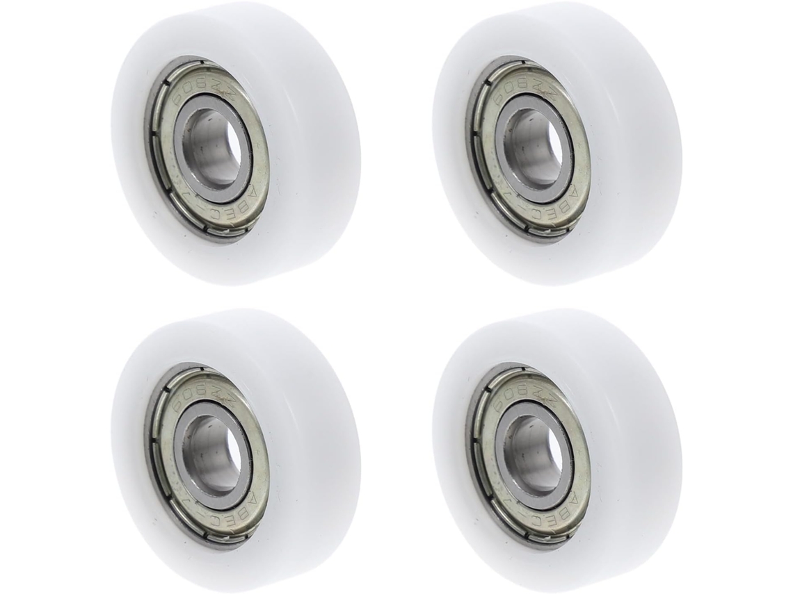 Conjunto De 4 Polias Guia Com Rolamentos Rolos Revestidos Nylon Para Portas E Janelas, Com Funcionamento Suave E Design