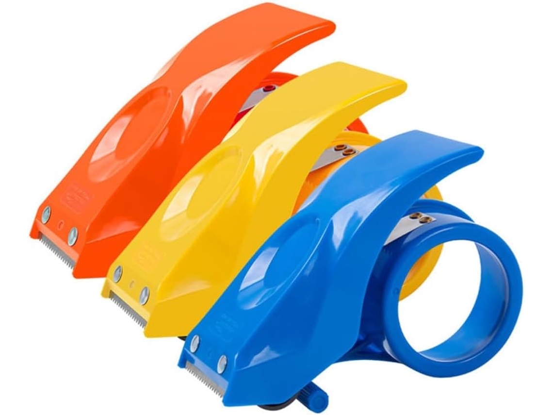 Dispensador de adesivo manual Zerodeko, 3 peças, cortador de plástico ergonômico para facilitar a embalagem.
