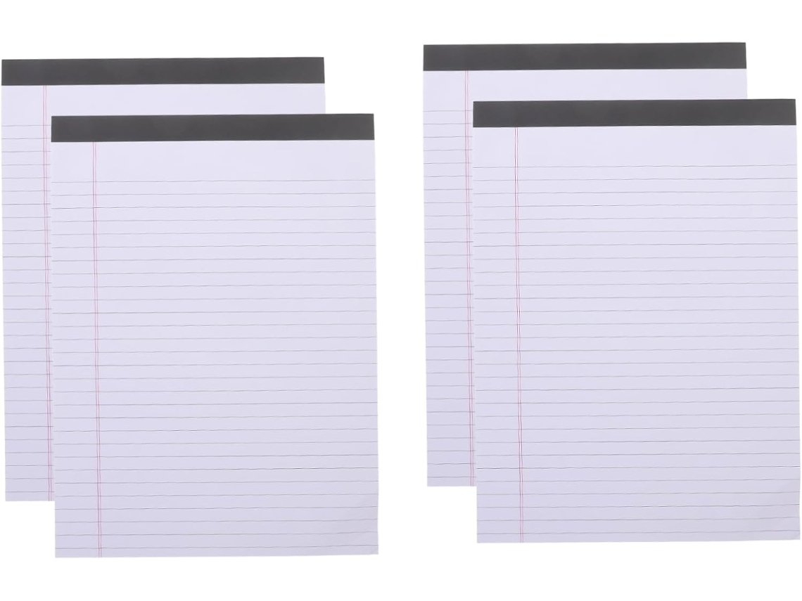4 Peças De Notas Lignés Bloc-notes Déchirable Bloc-notes Para Trabalho Prático E Legal