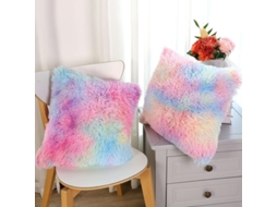2 Capas de Travesseiro de Tela Suave Tie Dye Decorativas 40x40cm para Sofá Cama