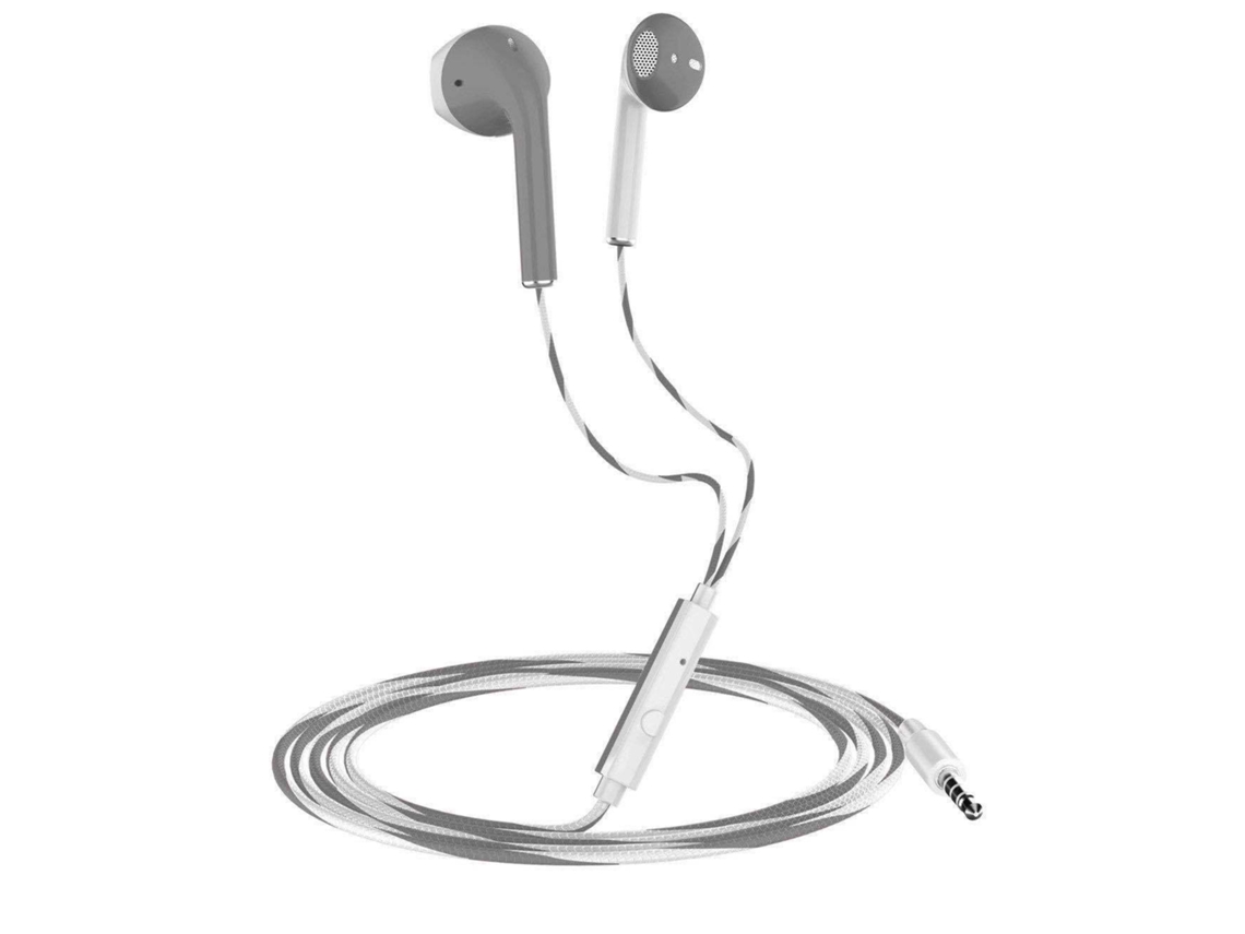 Fones de Ouvido Sem Fio de 3,5 Mm com Graves Estéreo e Microfone. MDUG (cinza branco)