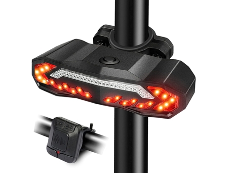 Luz Traseira de Bicicleta Recarregável À Prova D'Água com Controle Remoto Usb Super Brilhante com Luz Intermitente e de Freio Automático VOINEE