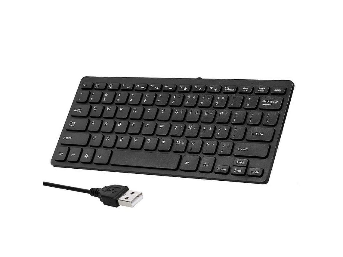 Mini Teclado K 1000 De 78 Teclas, Com Fio E Alimentação Usb, Cor Chocolate, Teclado Portátil Para Escritório Everley891 (preto)