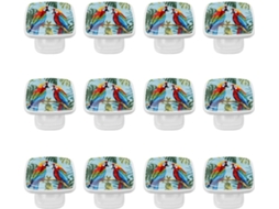 Puxadores Quadrados Para Gavetas De Cômoda, Puxadores Para Armários De Cozinha, 12 Peças, Pássaros, Folhas Tropicais