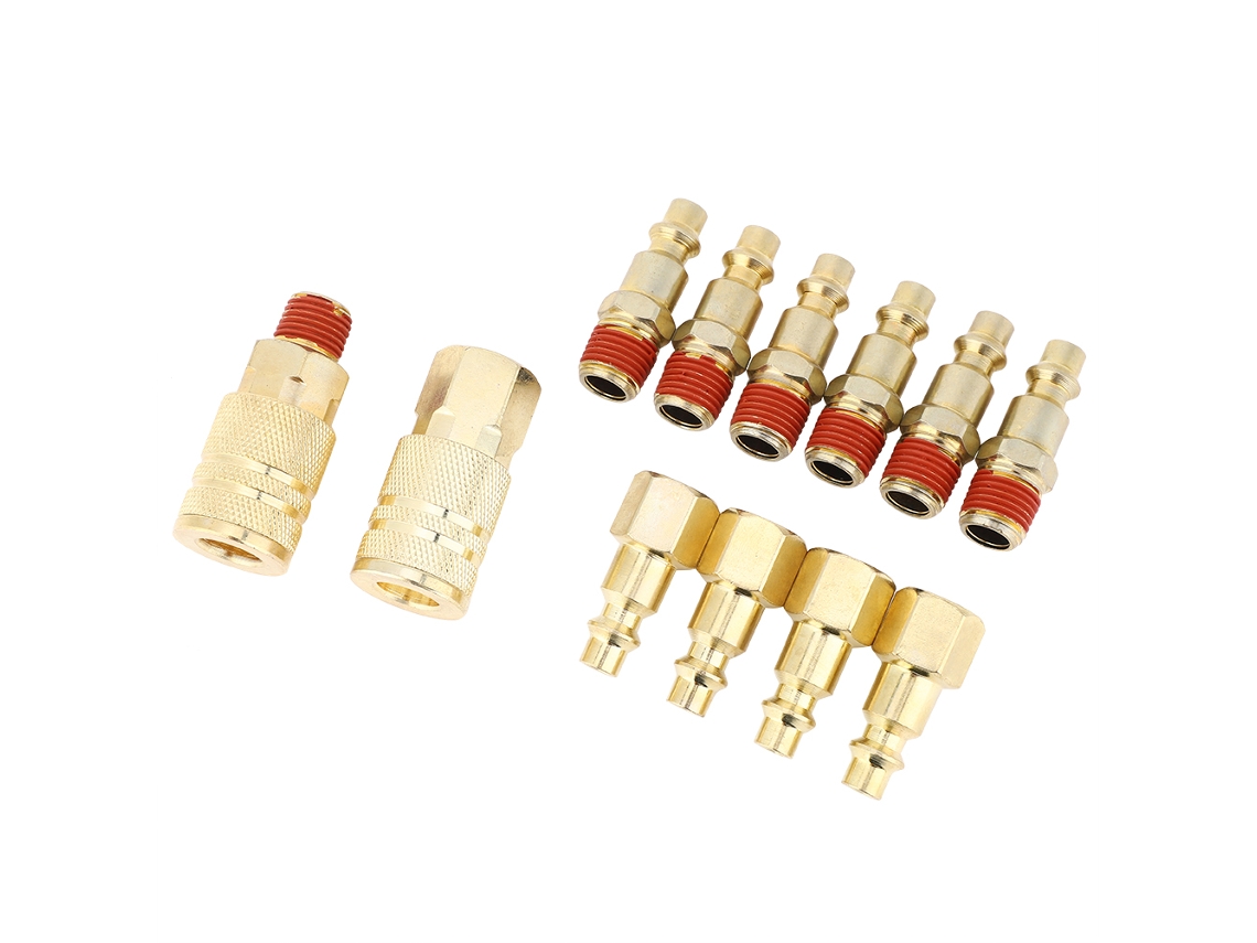 Conjunto De 12 Conectores Pneumáticos Rápidos Laxiscreed Compatíveis Com Npt 1/4