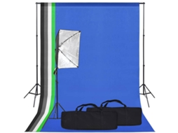 Vidaxl Kit De Estúdio Fotografia Com Softbox De Iluminação E Fundos