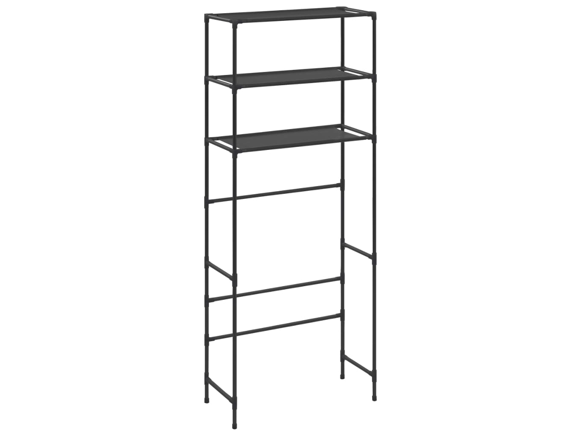 Estante de 3 Prateleiras Lavandaria 69x28x169 cm Preto MAISON EXCLUSIVE